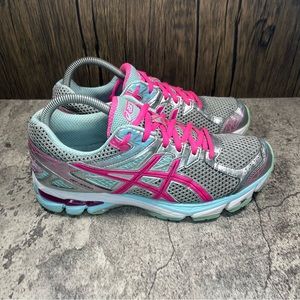 Asics GT-1000 3 Womens Running Shoes Silver/Pink/Blue Size 9.5